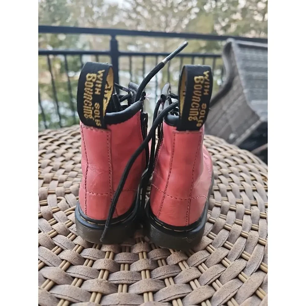 Dr. Martens Youth Toddler Leather Pink Ankle Boots 7 UK 8 US 24 EU 1460T Kids